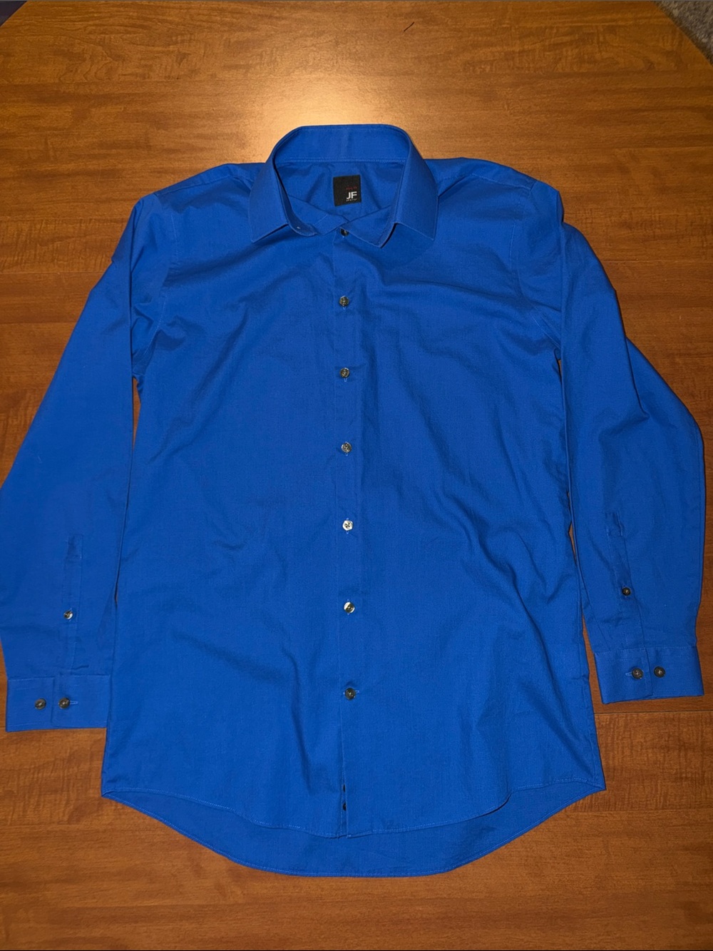 Men's Long-Sleeve Dress Shirt in Royal Blue Slim Fit